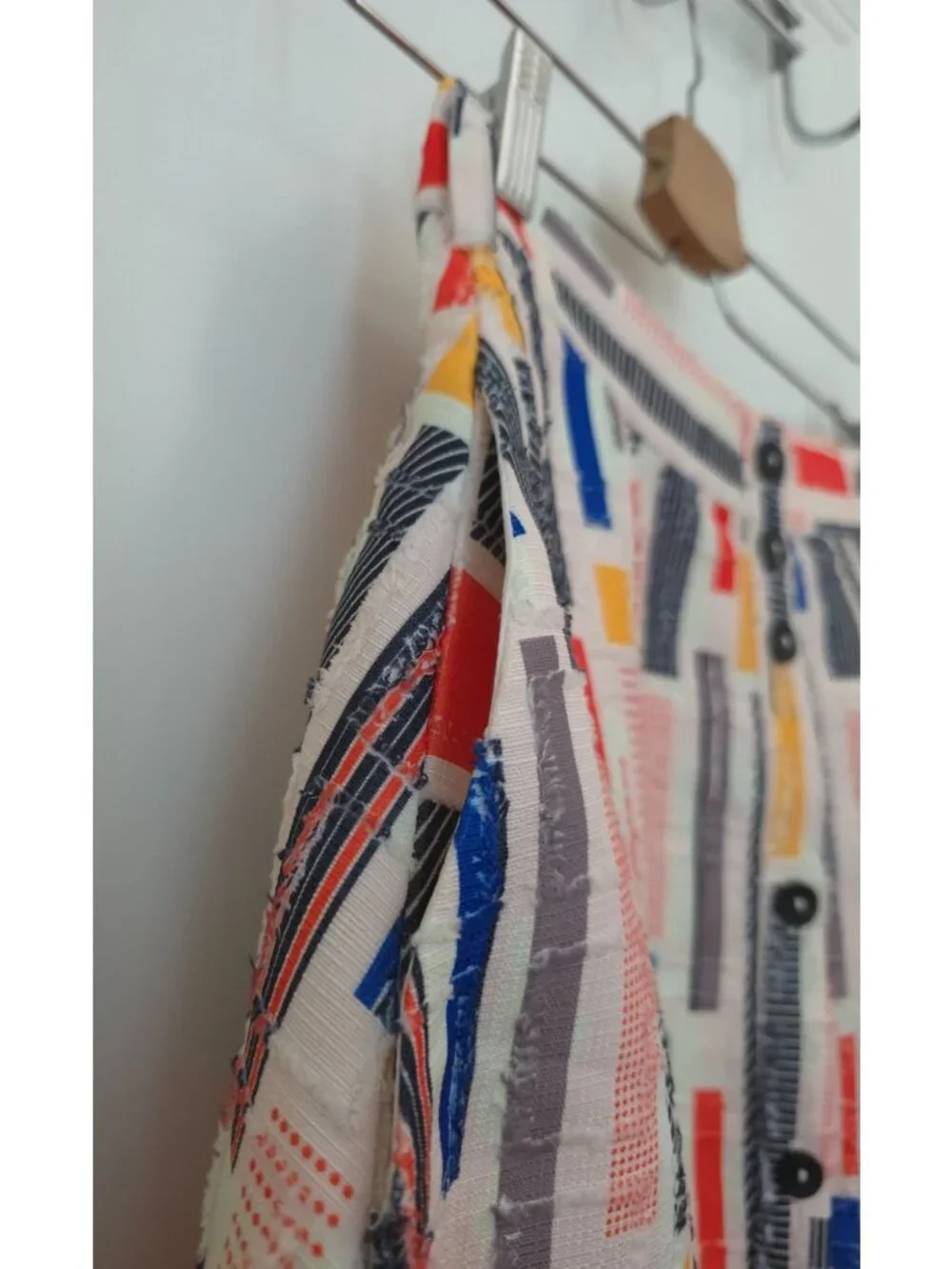 Anthropologie HUTCH Willem A-Line Retro-Inspired Geometric Patchwork Skirt Sz 2 - Picture 5 of 9